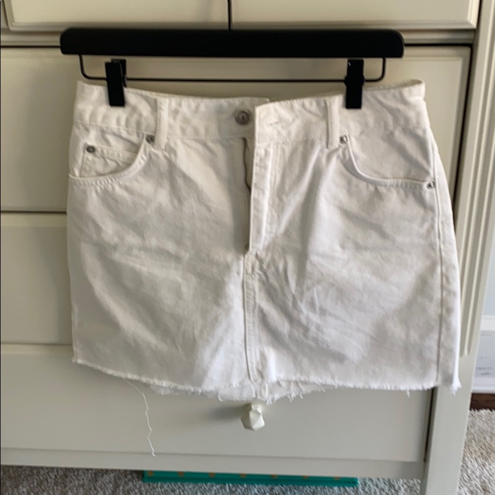 white jean skirt